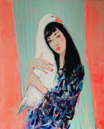 Stille Umarmung by Liliya Nikolova, Painting for Sale on Singulart