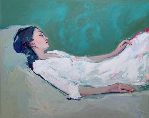 Im Schlaf by Liliya Nikolova, Painting for Sale on Singulart
