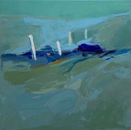 Flüstern des Horizonts van Liliya Nikolova, Schilderij te koop op Singulart