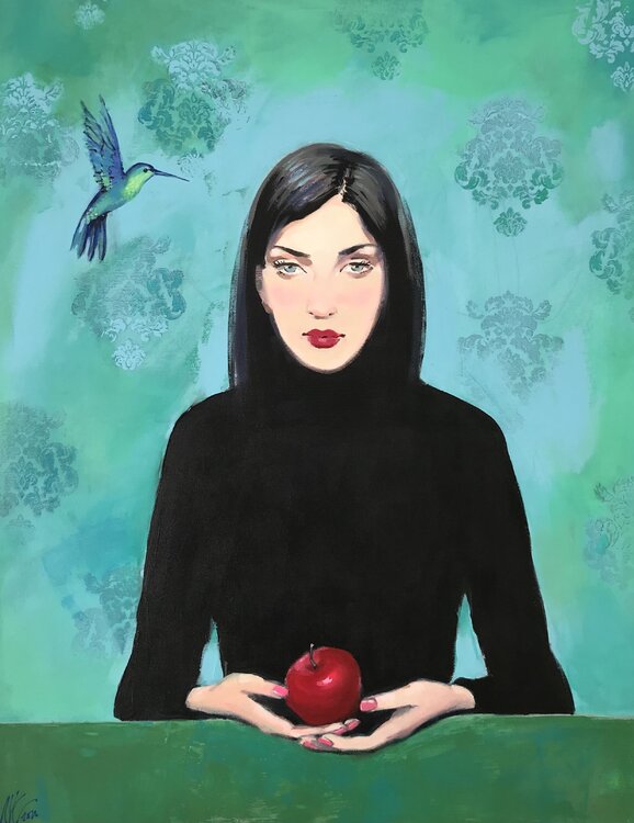 Woman and Hummingbird Liliya Nikolova