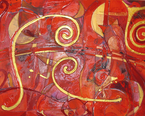 Canto alla luna van CLAUDIA AMADESI, Schilderij te koop op Singulart