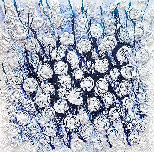 Blue roses by CLAUDIA AMADESI, Painting for Sale on Singulart