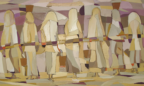 Donne di Zanzibar al tramonto by CLAUDIA AMADESI, Painting for Sale on Singulart