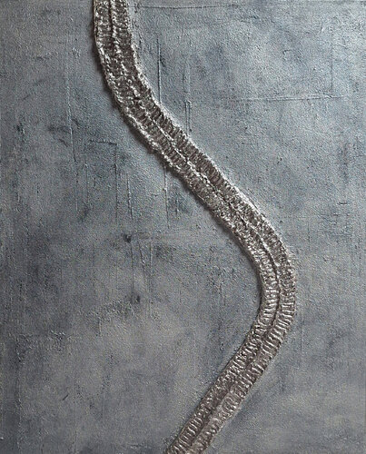 ZIP#6 - Frammento d'argento von CLAUDIA AMADESI, Malerei kaufen auf Singulart