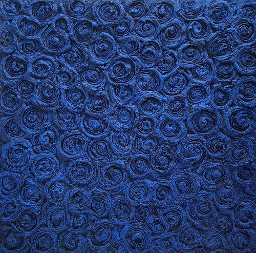 Rose - Blu - Tono III by CLAUDIA AMADESI, Painting for Sale on Singulart