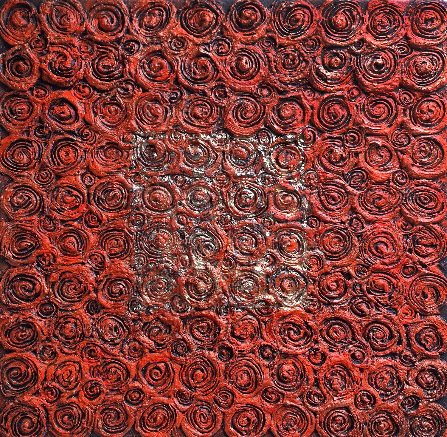 Rose - Rosso - Tono III  - Incanto CLAUDIA AMADESI Originalgemälde zu verkaufen