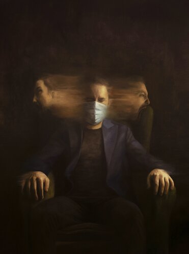 Prison without bars III (self portrait) van Cristiano Felismina, Schilderij te koop op Singulart
