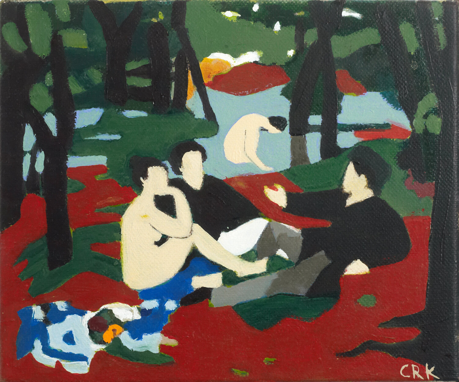 L'été, le déjeuner sur l'herbe Clara Ramirez Katz Originalgemälde zu verkaufen