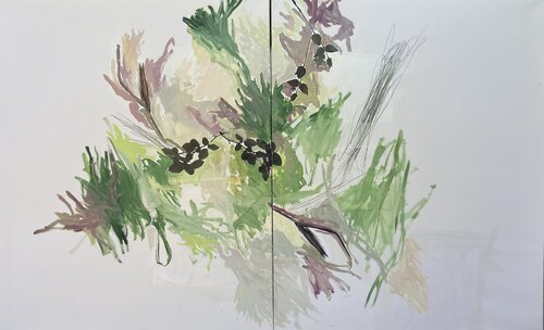 WOODS 3 (diptyque) van Suzanne Marcelle, Schilderij te koop op Singulart