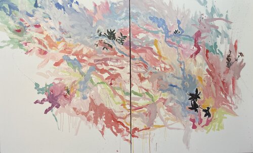 WOODS 11 (diptyque) di Suzanne Marcelle, Pittura in vendita su Singulart