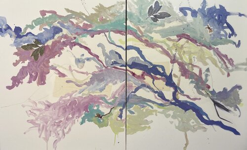 WOODS 12 (diptyque) by Suzanne Marcelle, 회화 for Sale on Singulart