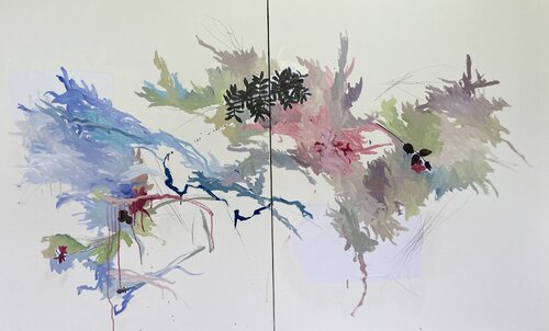 WOODS 7 (diptyque) van Suzanne Marcelle, Schilderij te koop op Singulart