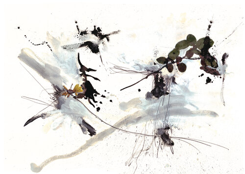 WOODS FLOWER (sur papier Arches) van Suzanne Marcelle, Schilderij te koop op Singulart