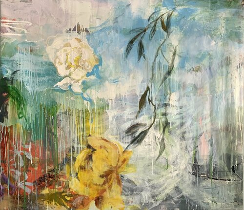 Breeze in the garden van Julia Hacker, Schilderij te koop op Singulart