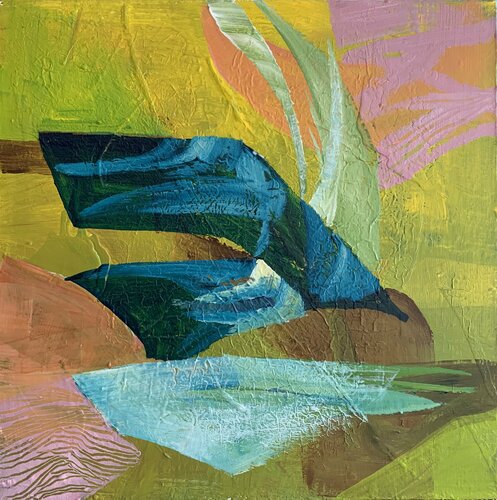 Abstract landscape.Green by Julia Hacker, 회화 for Sale on Singulart