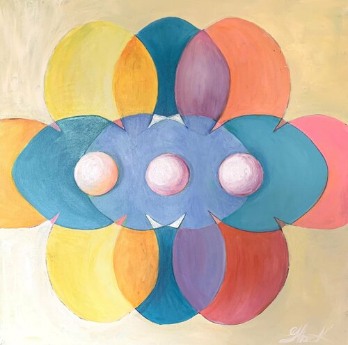 Chakra Vibrations. 1 van Julia Hacker, Schilderij te koop op Singulart