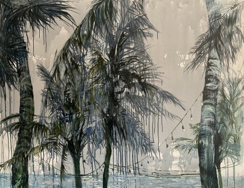 Beach in Tulum van Julia Hacker, Schilderij te koop op Singulart