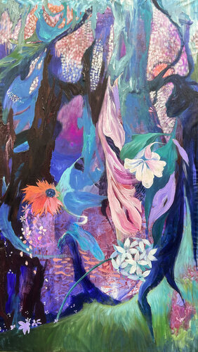 Blooming tree de Julia Hacker, Pintura a la venta en Singulart