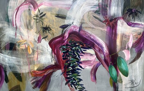 Lush garden de Julia Hacker, Pintura a la venta en Singulart