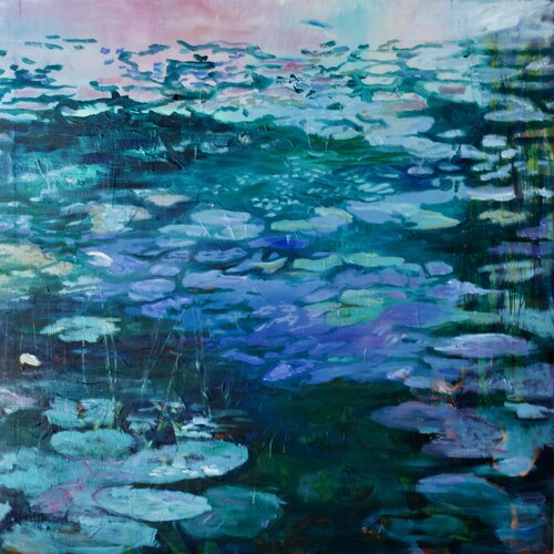Hommage to Monet. Pond by Julia Hacker, 회화 for Sale on Singulart
