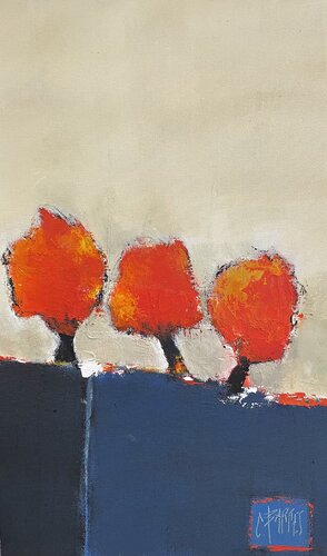 Les 3 arbres van Christine Barres, Schilderij te koop op Singulart