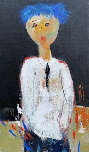 Le frere du petit peintre van Christine Barres, Schilderij te koop op Singulart