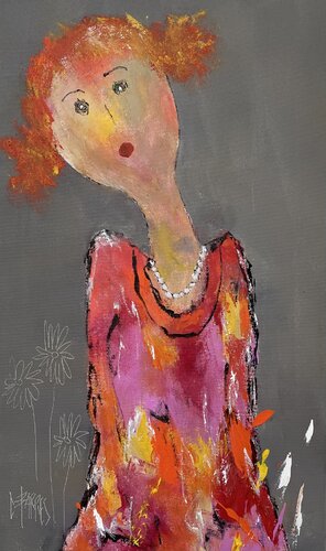 Le collier de perles van Christine Barres, Schilderij te koop op Singulart
