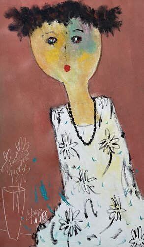 On m’appelle Mademoiselle van Christine Barres, Schilderij te koop op Singulart