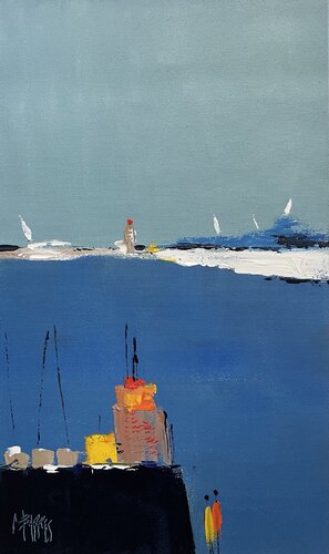 Au port van Christine Barres, Schilderij te koop op Singulart