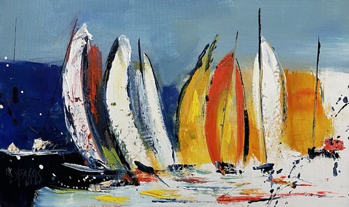 Les grandes voiles van Christine Barres, Schilderij te koop op Singulart