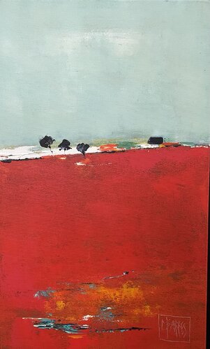 Au pays des coquelicots van Christine Barres, Schilderij te koop op Singulart