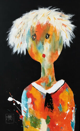 La fille peintre van Christine Barres, Schilderij te koop op Singulart
