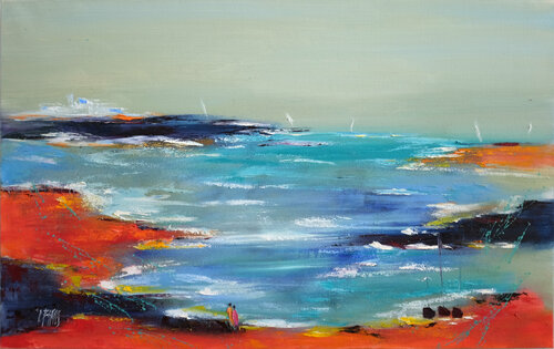Face à la mer van Christine Barres, Schilderij te koop op Singulart