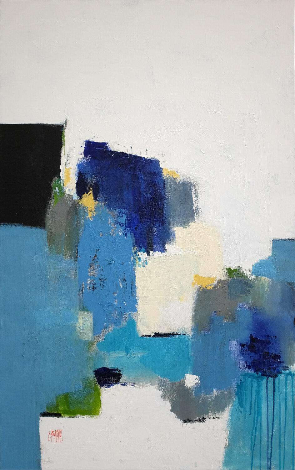 Bleu abstraction Christine Barres