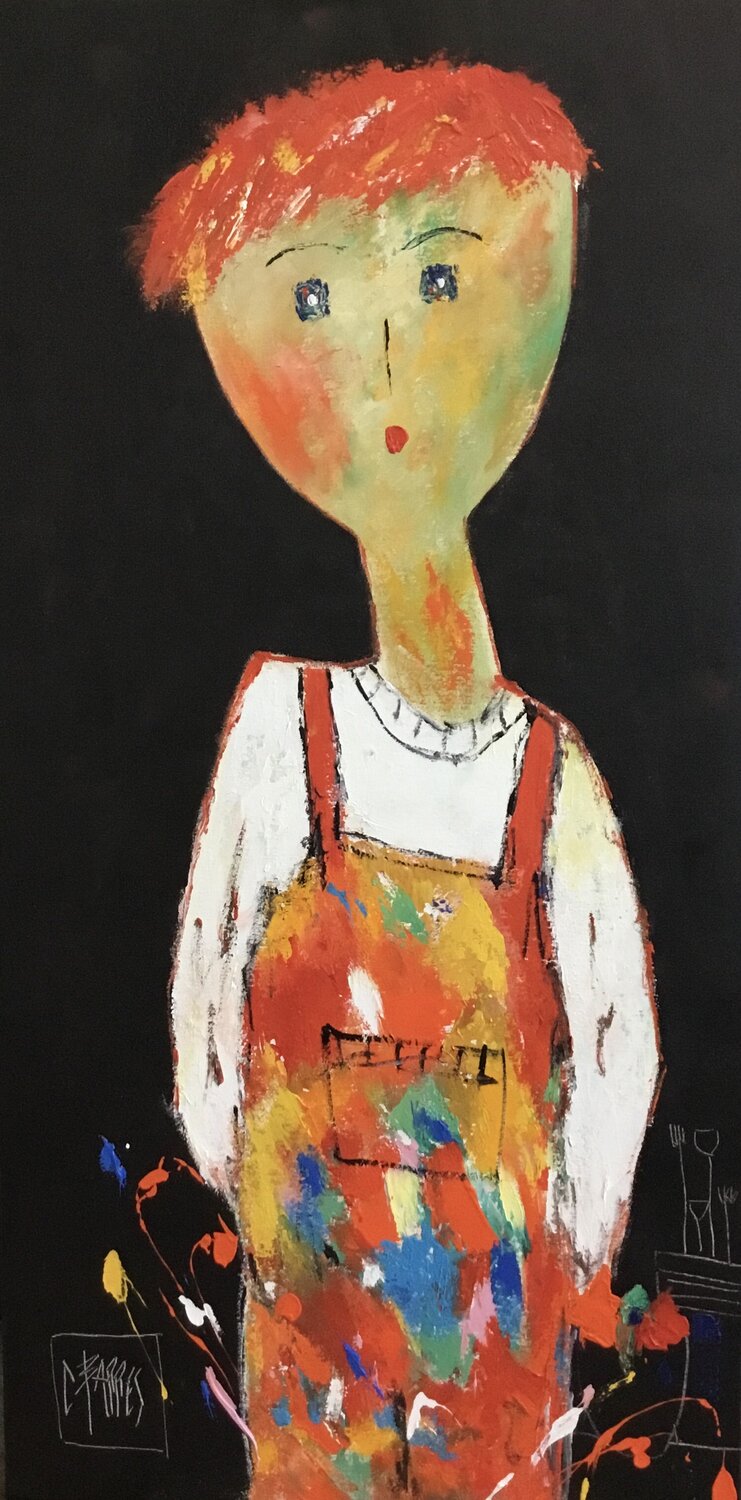 Le peintre Christine Barres