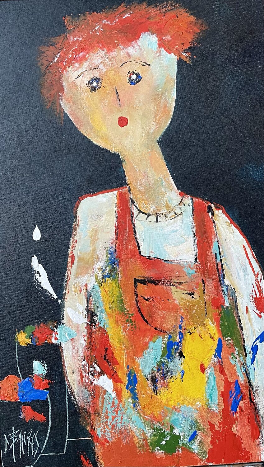 Le peintre Christine Barres