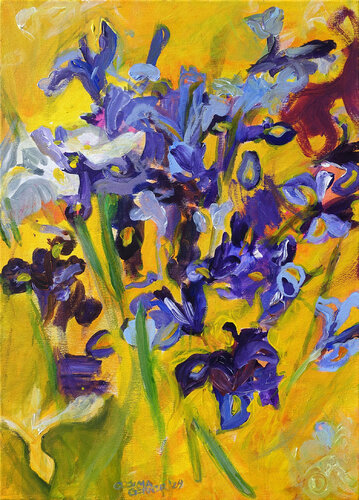 Irises von Cosima Gerner, Malerei kaufen auf Singulart