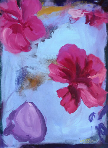 Mallow blossom von Cosima Gerner, Malerei kaufen auf Singulart