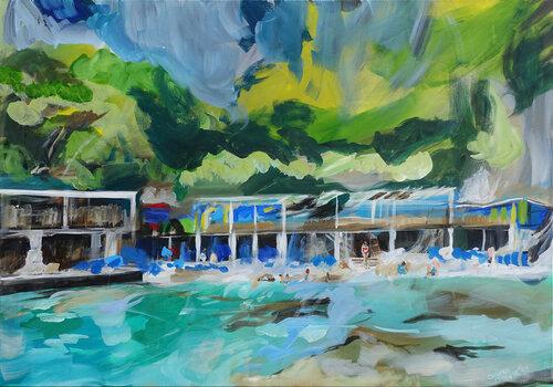 Capri – Torre Saracena par Cosima Gerner, Peinture en vente sur Singulart