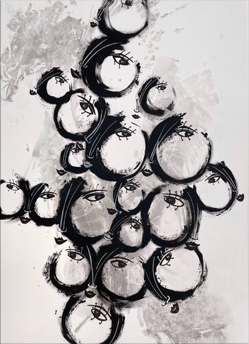 grapes and faces van Marco Opel, Schilderij te koop op Singulart