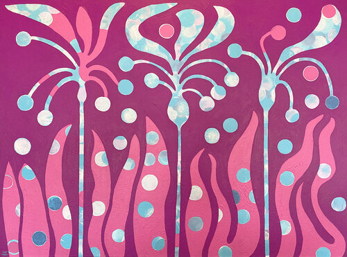 Magenta Dreams van Zaira Dzhaubaeva Rivera, Schilderij te koop op Singulart
