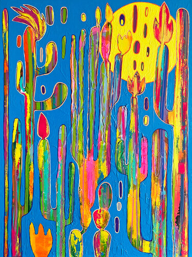 Kiss of the Desert Sun van Zaira Dzhaubaeva Rivera, Schilderij te koop op Singulart