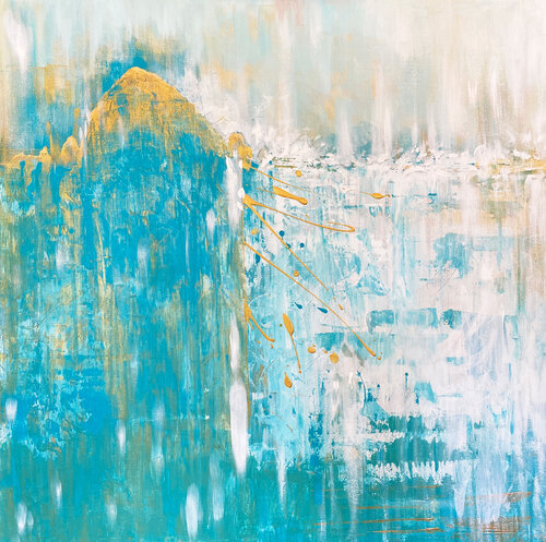 Sunny Day at Cannon Beach par Zaira Dzhaubaeva Rivera, Peinture en vente sur Singulart