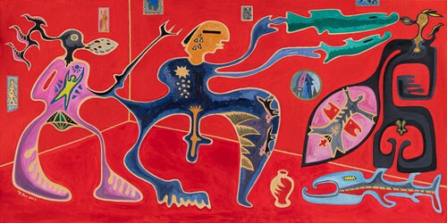 A Visit to Shaman van Tadas Gutauskas, Schilderij te koop op Singulart