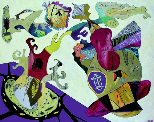 Shining Bodies No. 5 van Tadas Gutauskas, Schilderij te koop op Singulart