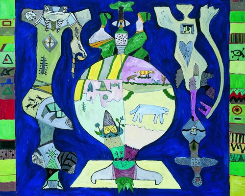 A Trip Around the World van Tadas Gutauskas, Schilderij te koop op Singulart