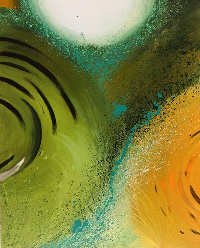 Orange Vortex di Kinjal Trivedi, Pittura in vendita su Singulart