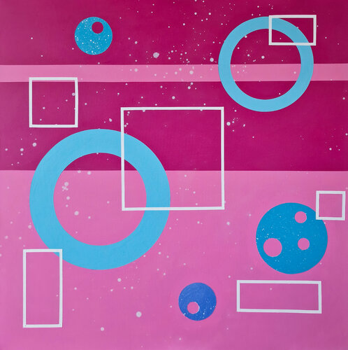 Vibrant geometry van Olya Enina, Schilderij te koop op Singulart