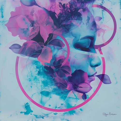 Veil of flowers von Olya Enina, Digital kaufen auf Singulart