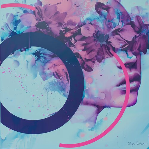 Female flower portrait de Olya Enina, Digital a la venta en Singulart